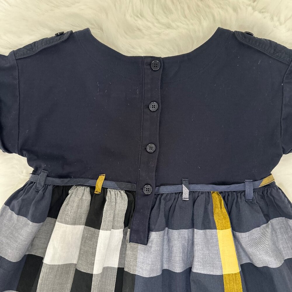 Burberry Navy Check Dress Kids - Picture 3 of 5